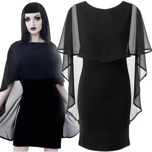 Killstar Lenox cape dress NWT